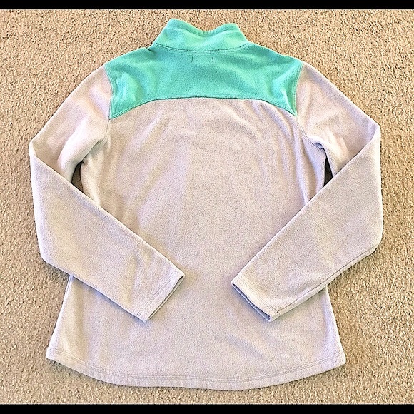 🆕⭐️OLD NAVY REALLY CUTE ZIP UP PULL OVER QUARTER ZIPPER UP BEAUTIFUL TEAL&GRAY - Picture 3 of 7